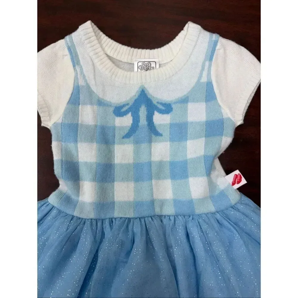 The Wizard of Oz Girls Toddler Dorothy Tutu Sweater Dress Size 2T